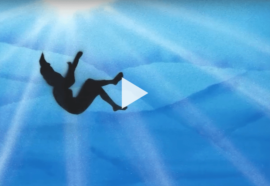 illustration of a girl falling