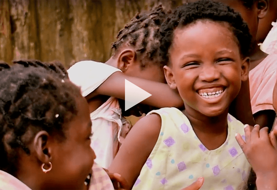 African American girl smiling