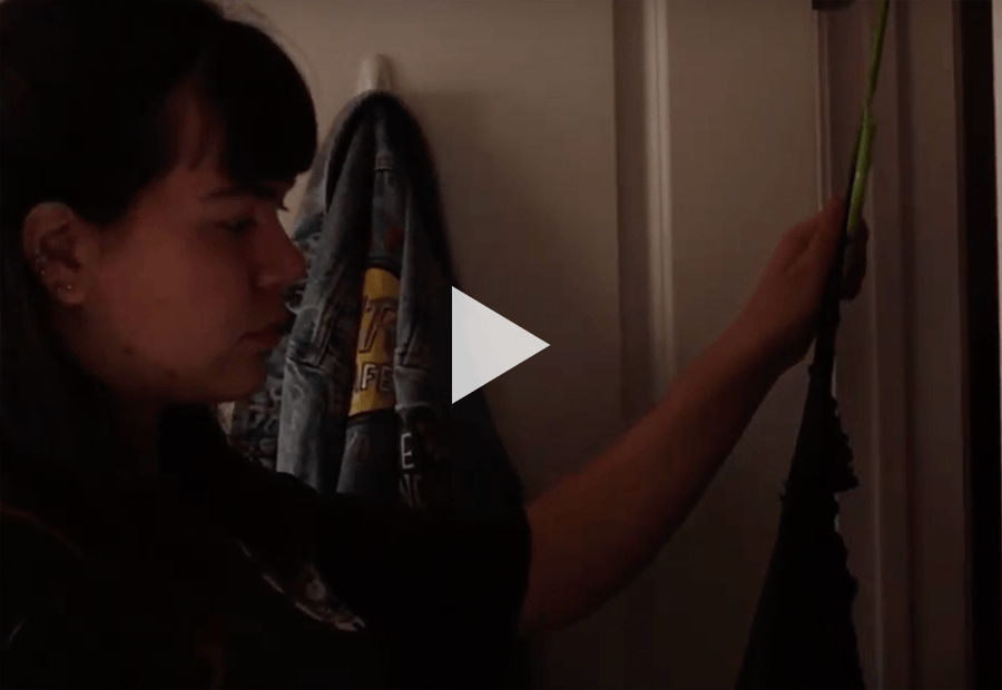 girl looking for an outfit